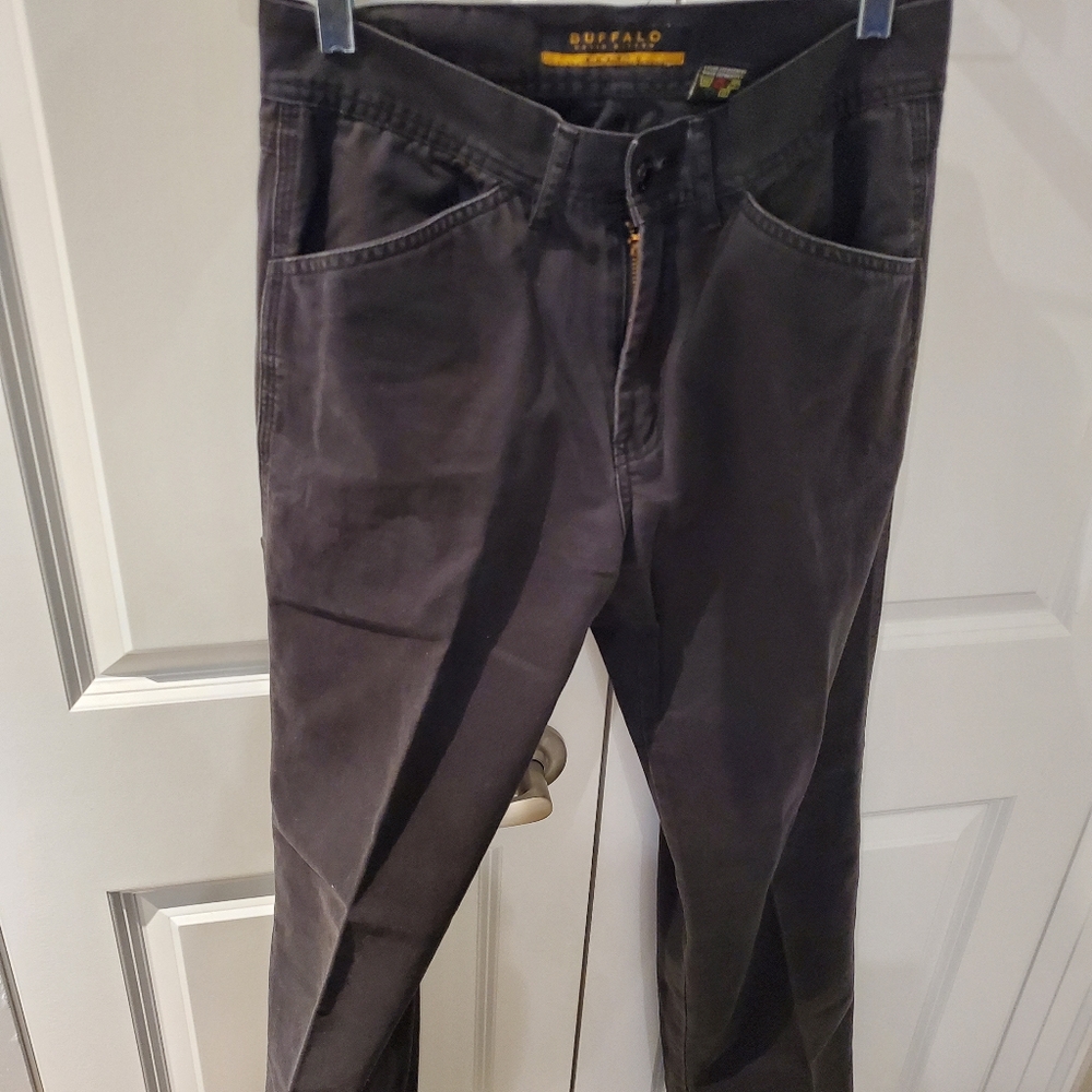 Buffalo David Bitton Black Khakis 100% Cotton US 28